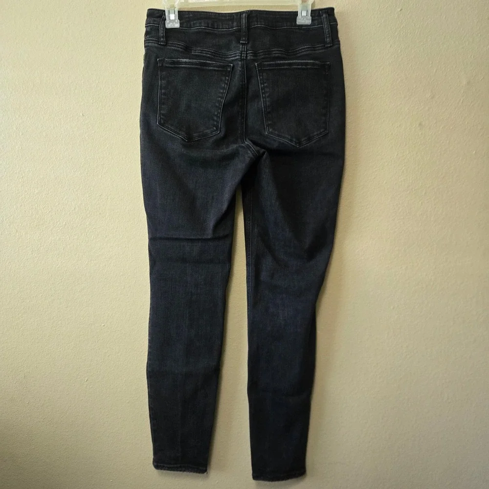 Silver Jeans Co High Note Skinny Black Raw Hem Jeans W30 L29